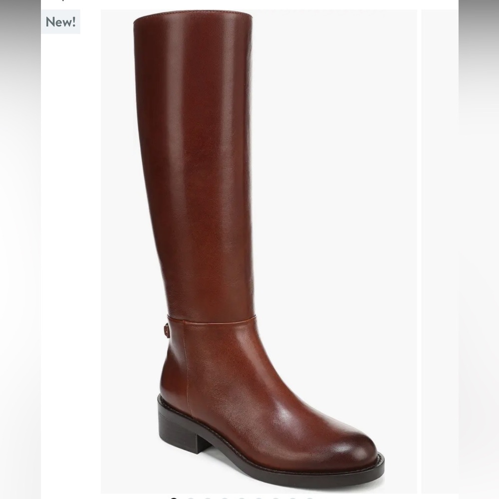 Sam Edelman Tall Leather Riding Boots in Chestnut Brown